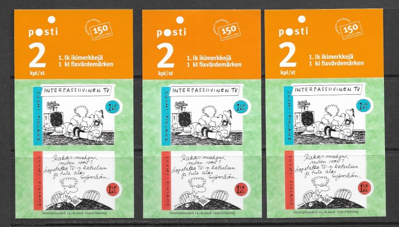 Finland 1268 MNH set x 3, vf, see desc. 2020 CV$15.00