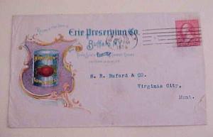 US COVER MULTICOLOR HONEY DEW TOMATOES AD 1898 #279B BUFFALO NY