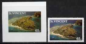 St Vincent 1988 Tourism 65c Aerial View of Young Island C...