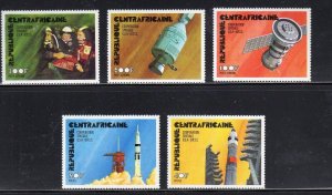 CENTRAL AFRICAN REPUBLIC #251-252,C135-37 1976 APOLLO SOYUZ MINT VF NH O.G