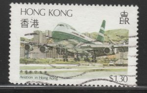 1984 Hong Kong Aviation Cathay-Pacific Boeing 747 $1.30 Used Stamp A27P46F25205-