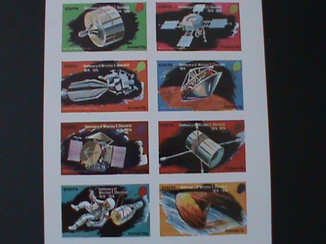 STAFFA-SCOTLAND- SPACE PROGRAMS-IMPERF-MNH-SHEET-VF-EST$14-50% OFF-PROMOTING