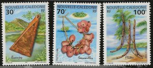 New Caledonia MNH. Sc#820-822, CV $4.50