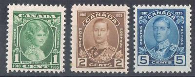 #211-12, 214 1c-2c and 5c Silver Jubilee - F-65 NH