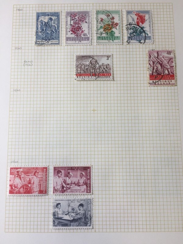 BELGIUM 1960s/70s Used on Pages(Apx 200 Items) Apr 745 