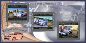 GUINEA - 2012 - US Cars - Perf 3v Sheet - Mint Never Hinged