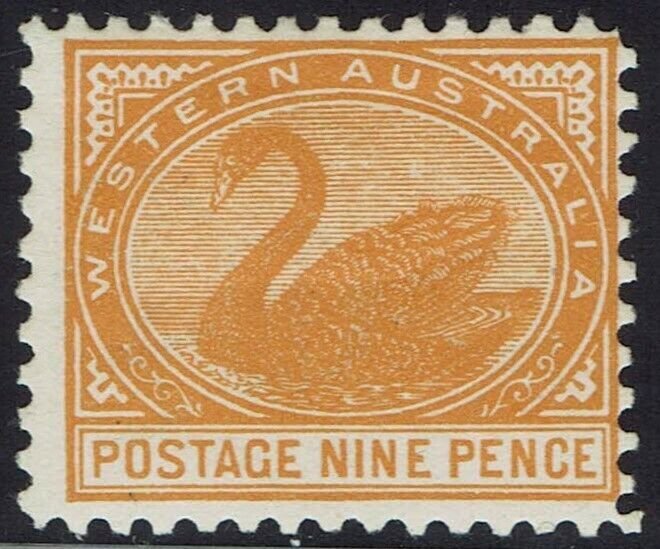 WESTERN AUSTRALIA 1905 SWAN 9D WMK CROWN/A PERF 11 