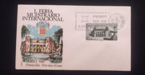 C) 1967, SPAIN, FDC, VALENCIA INTERNATIONAL SAMPLE FAIR, XF