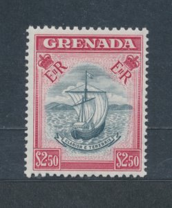 1953-59 Grenada, Stanley Gibbons #204 - $2.50 slate blue and carmine -MNH**