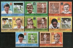 St. Vincent Grenadines 1984 Cricket Players of The World Sport SPECIMEN SG 29...