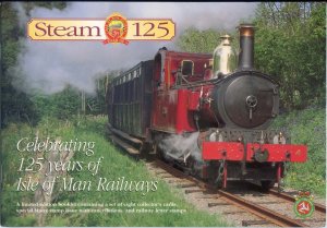 1998 Isle of Man Steam Railway Souvenir Folder and Cover