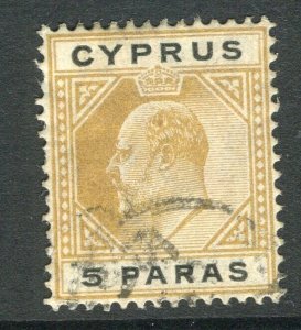 CYPRUS; 1904 early ED VII issue fine used 5pa. value