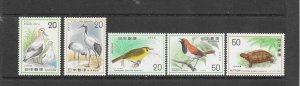 BIRDS - JAPAN #1199-1203  MNH