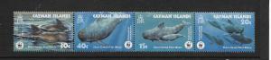 WHALES - CAYMAN ISLANDS #902-5 WWF  MNH (row a-horz)