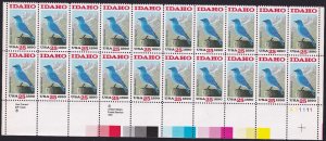 Scott #2439 Idaho Mountain Bluebird Plate Block of 20 Stamps - MNH PC#1