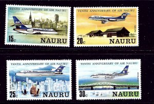 Nauru 210-13 MNH 1980 Aviation (ap6163)