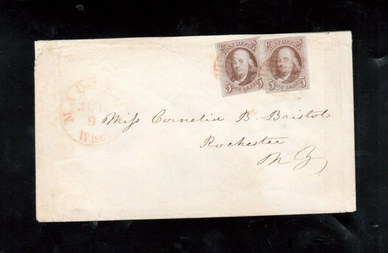 USA #1 Used Fine - Very Fine Two Examples On Cover **With Certificate**