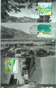 86492 - LIECHTENSTEIN - Postal History - Set of 6 MAXIMUM CARDS -  ARCHITECTURE