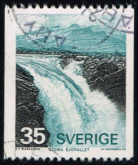 Sweden #1039 Waterfall; Used (0.25)