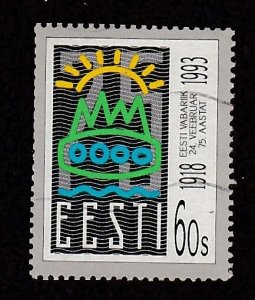 Estonia # 238, First Republic 75th Anniversary, Used,