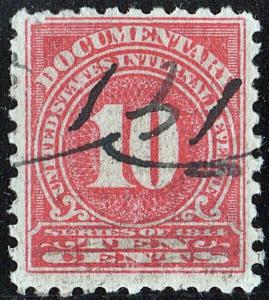 R212 10¢ Documentary Stamp (1914) Used