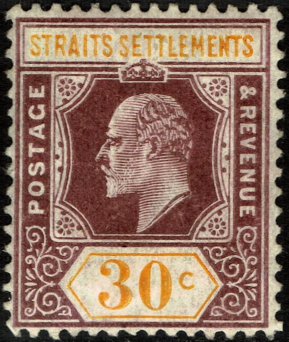 Straits Settlements #120  Unused - 30c King Edward VII (1973)