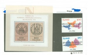 Iceland #564/565/566 Mint (NH) Souvenir Sheet