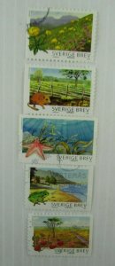 2009  Sweden SC #2618-19d  SCENERY  FIELDS  WATER SCENE  Used stamp set