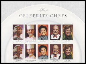 US 4926b Celebrity Chefs imperf NDC header block 10 MNH 2014