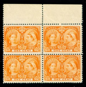 MOMEN: CANADA SC #51 MARGINAL BLOCK JUBILEE MINT OG NH LOT #60607