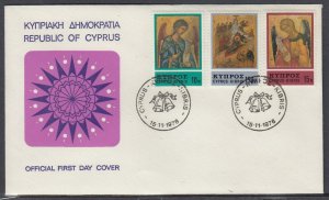 Cyprus Scott 471-3 FDC - Christmas 1976