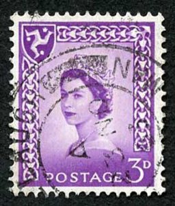 IOM SG2a 3d Deep Lilac on Chalky Paper Fine used cat from 6.50 pounds