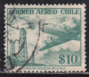 Chile C176 Oil Derricks and Plane 1956