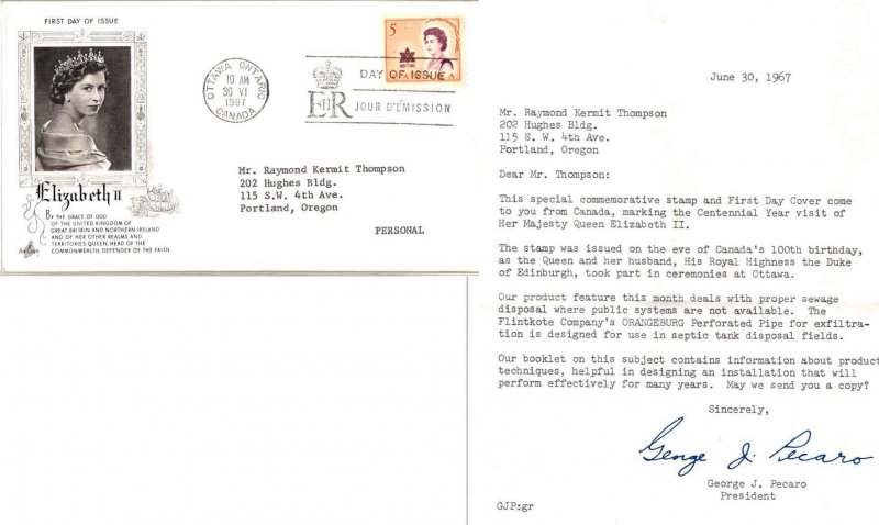Canada Scott 471 Typewritten Address.
