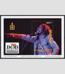 Mongolia 1998 BOB MARLEY TRIBUTE s/s Perforated Mint (NH)