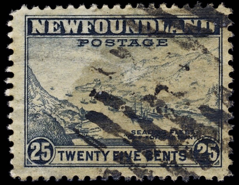 4411: Newfoundland SG288 25c Slate. 1943. Sc#265 Mi182C Fine Used. C£21