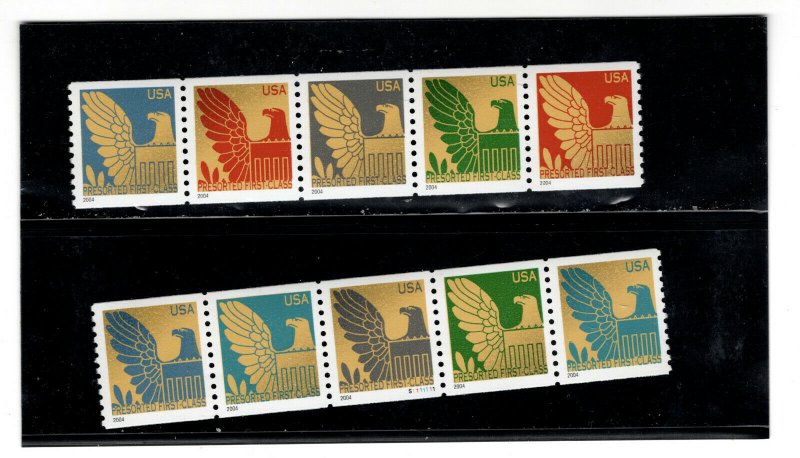  3844 - 3853. (25c) Eagle. Set of Ten /Pl# S1111111. MNH. 2004