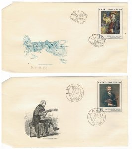 Czechoslovakia 1974 FDC Stamps Scott 1980-1984 Art Paintings Music Composer