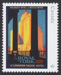 THE ROYAL YORK HOTEL = VINTAGE TRAVEL POSTERS = Single from SS Canada 2022 MNH