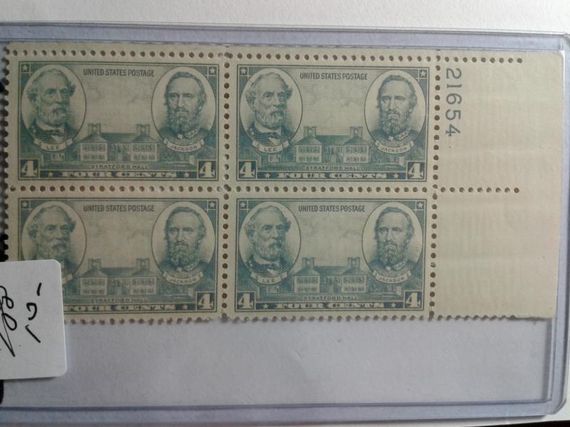 SCOTT # 788 PLATE BLOCK MINT NEVER HINGED VERY NICE FIND !!