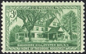 SC#1023 3¢ Sagamore Hill Single (1953) MNH