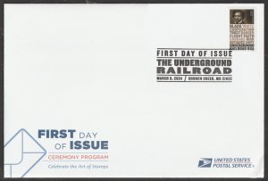 US 5841 The Underground Railroad Frederick Douglass Ceremony Program FDC 2024