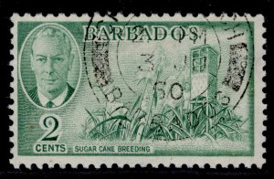 BARBADOS GVI SG272, 2c emerald-green, FINE USED.