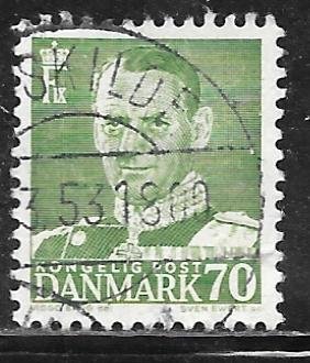 Denmark 326: 70o Frederik IX, used, F-VF