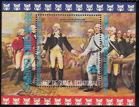 Equatorial Guinea  Souvenir Sheet - US Bicentennial. George Washington