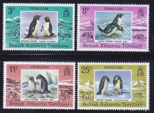 British Antarctic Territory 72-75 (BAT) 1972 Penguins Full Set of 4 Very Fine