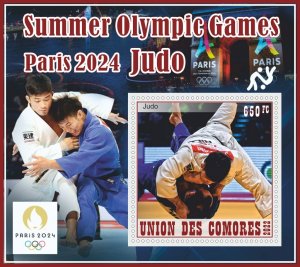 Stamps. Olympic games  2024 in Paris. Judo 2022 6 sheets perforated