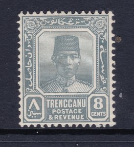 Trengganu the 1921 LHM 8c grey