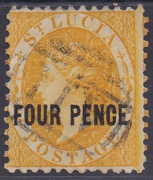 ST LUCIA 1882 QV 4D PERF 12 USED 