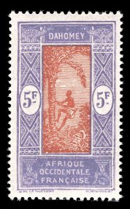 MOMEN: FRENCH DAHOMEY SC #95 VAR MISSING SURCHARGE MINT OG NH €1,150 LOT #65998